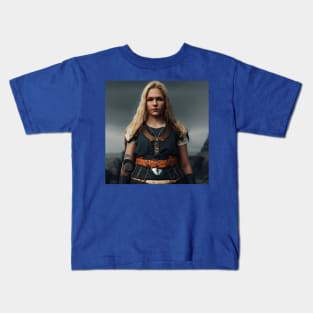 Viking Shield Maiden Kids T-Shirt